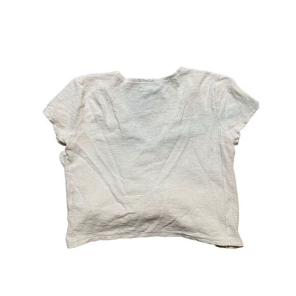 Madewell Wrap front tie Shirt Womens Small S Short Sleeve V Neck Pullove… - Picture 2 of 9